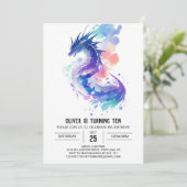 Vuur-ademende Dragon's betoverde verjaardag Kaart (Staand voorkant)