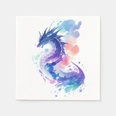 Vuur-ademende Dragon's betoverde verjaardag Servet (Voorkant)