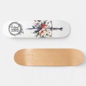 *~* Vuur AP88 Middeleeuws Zwaard Bloemen Bloemen Persoonlijk Skateboard (Horizontaal)