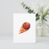 Vuur Baseball  Briefkaart (Staand voorkant)