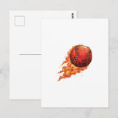 Vuur Baseball  Briefkaart (Voorkant / Achterkant)