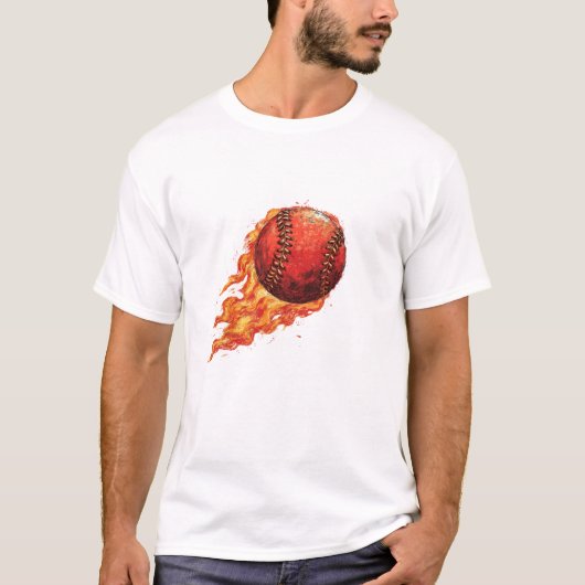 Vuur Baseball  T-shirt (Voorkant)