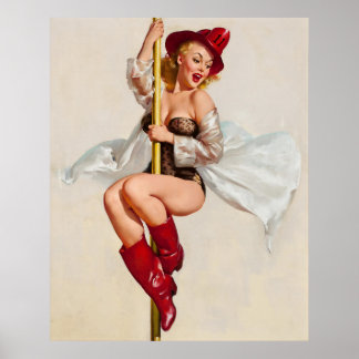 Vuur Belle altijd klaar Pin-up Poster