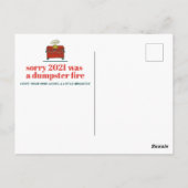 Vuur Briefkaart voor Vakantiedumping - "Sorry" (Achterkant)