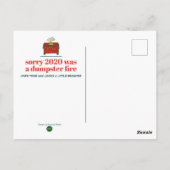 Vuur Briefkaart voor Vakantiedumping - "Sorry" (Achterkant)