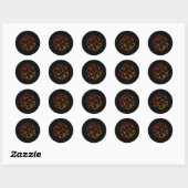 Vuur D20 Ronde Sticker (Vel)