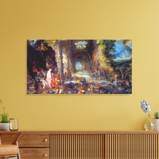 Vuur, door Jan Brueghel de Oudere Canvas Afdruk (Insitu (Woonkamer))