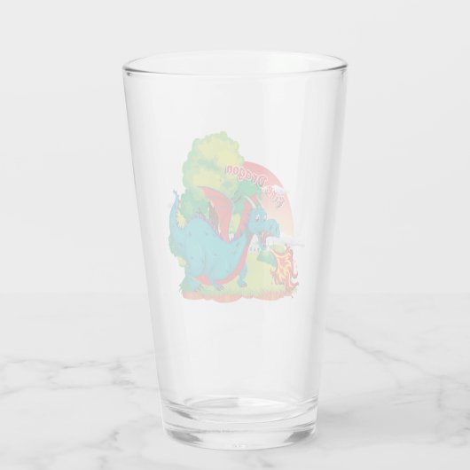 Vuur Draak Drinkservies Glas (Achterkant)