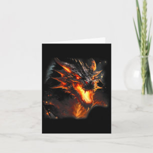 Vuur Drakenkop Mythische Draak Liefde Ademende Vuu Kaart