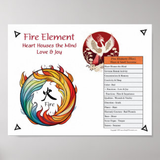 Vuur Element Acupunctuur Poster