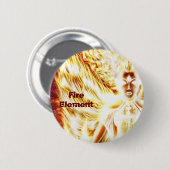 Vuur elementaire knop van Nellis Eketorp Ronde Button 5,7 Cm (Voorkant /achterkant)