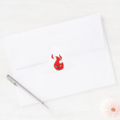 Vuur emoji grappige geschenken sticker (Envelop)