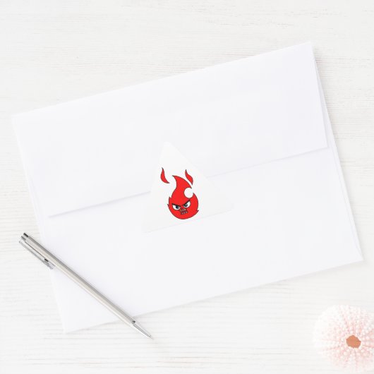 Vuur emoji grappige geschenken sticker (Envelop)