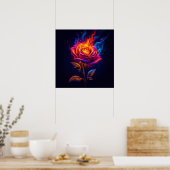 Vuur en de Roos Poster (Keuken)