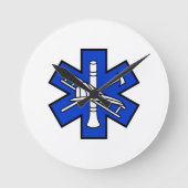 Vuur- en EMS-Logo Ronde Klok (Voorkant)