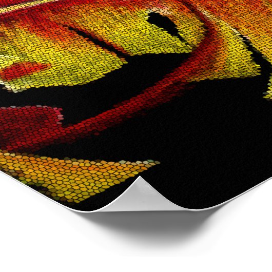 Vuur en geblazen - mozaïek poster (Hoek)