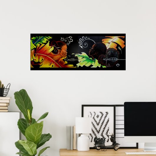 Vuur en geblazen - mozaïek poster (Thuiskantoor)