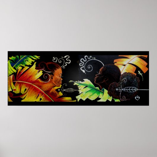 Vuur en geblazen - mozaïek poster (Voorkant)