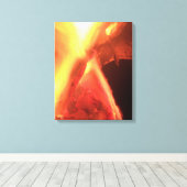 Vuur en hout canvas afdruk (Insitu (Houten vloer))