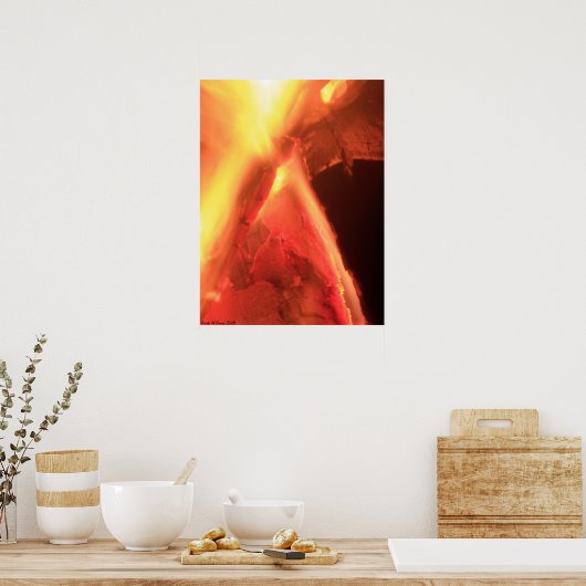 Vuur en hout poster (Keuken)