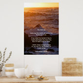 Vuur en ijs boven een Oranje Poster (Keuken)