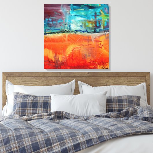 Vuur en ijs canvas afdruk (Insitu (Slaapkamer))