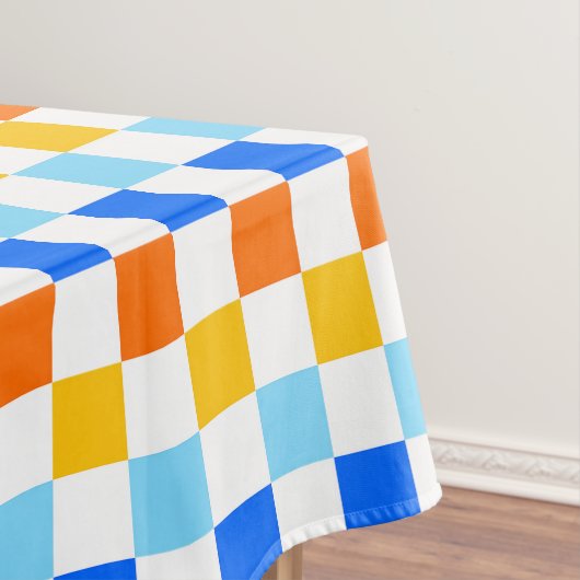 Vuur en ijs dambord patroon tafelkleed (Voorbeeld)