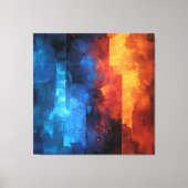 Vuur en Ijs: De Dualiteit Canvas Afdruk (Voorkant)