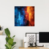 Vuur en Ijs: De Dualiteit Poster (Thuiskantoor)