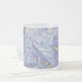 Vuur en ijs, digitaal abstract matglas koffiemok (Voorkant links)