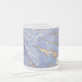 Vuur en ijs, digitaal abstract matglas koffiemok (Center)