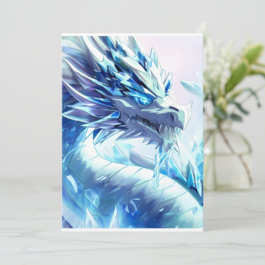 Vuur en Ijs Dragon Ai Art Kaart (Staand voorkant)