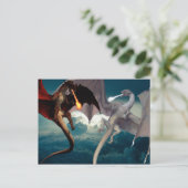 Vuur en ijs Dragon Sky Battle Briefkaart (Staand voorkant)