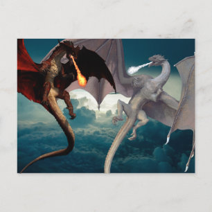 Vuur en ijs Dragon Sky Battle Briefkaart