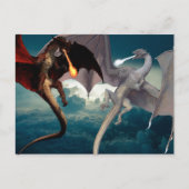 Vuur en ijs Dragon Sky Battle Briefkaart (Voorkant)