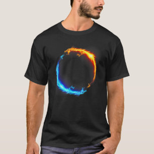 Vuur en ijs Dragon versus Battle Balance Circle T-shirt