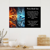 Vuur en ijs: een aanraking poster (Keuken)