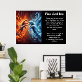 Vuur en ijs: een handbereik poster (Thuiskantoor)
