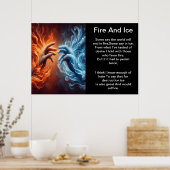 Vuur en ijs: een handbereik poster (Keuken)