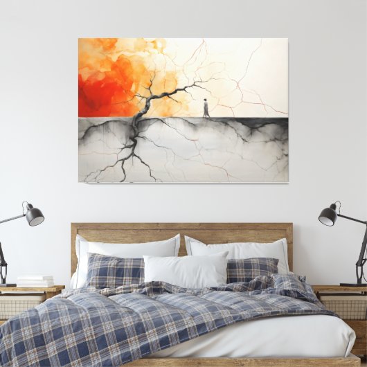 Vuur en ijs en bijna niets leuks 1 canvas afdruk (Insitu (Slaapkamer))