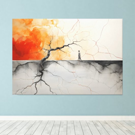 Vuur en ijs en bijna niets leuks 1 canvas afdruk (Insitu (Houten vloer))