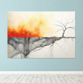 Vuur en IJs en bijna niets leuks 2 Canvas Afdruk (Insitu (Houten vloer))