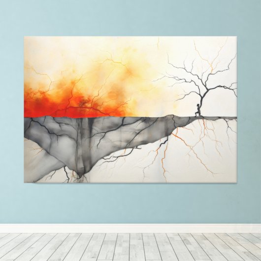 Vuur en IJs en bijna niets leuks 2 Canvas Afdruk (Insitu (Houten vloer))