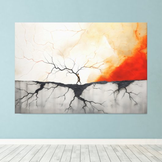 Vuur en IJs en Bijna niets leuks 3 Canvas Afdruk (Insitu (Houten vloer))