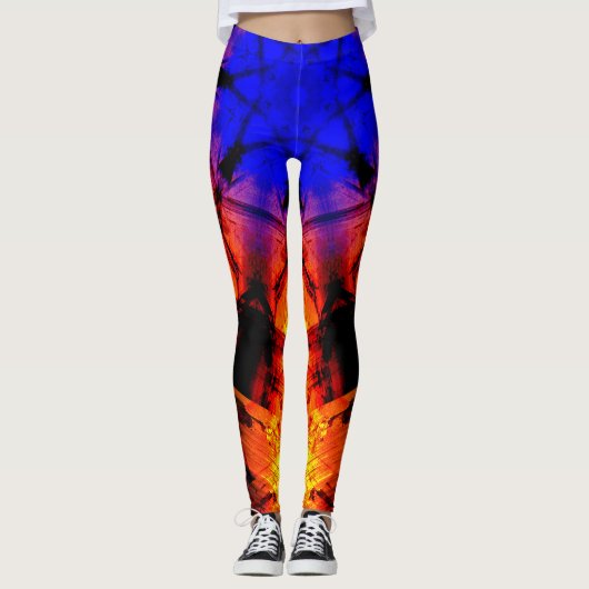 Vuur en ijs Mandala Leggings (Voorkant)