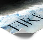 Vuur en ijs met Poster voor brandwerende ijstrekke (Hoek)