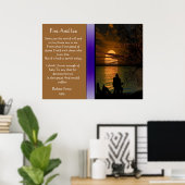 Vuur en ijs met Posters van het Ocean silhouette (Thuiskantoor)