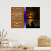 Vuur en ijs met Posters van het Ocean silhouette (Keuken)