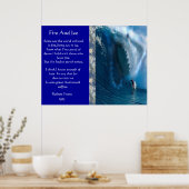 Vuur en ijs met Posters van het Ocean silhouette (Keuken)