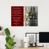 Vuur en ijs met Posters van zeilboten (Thuiskantoor)